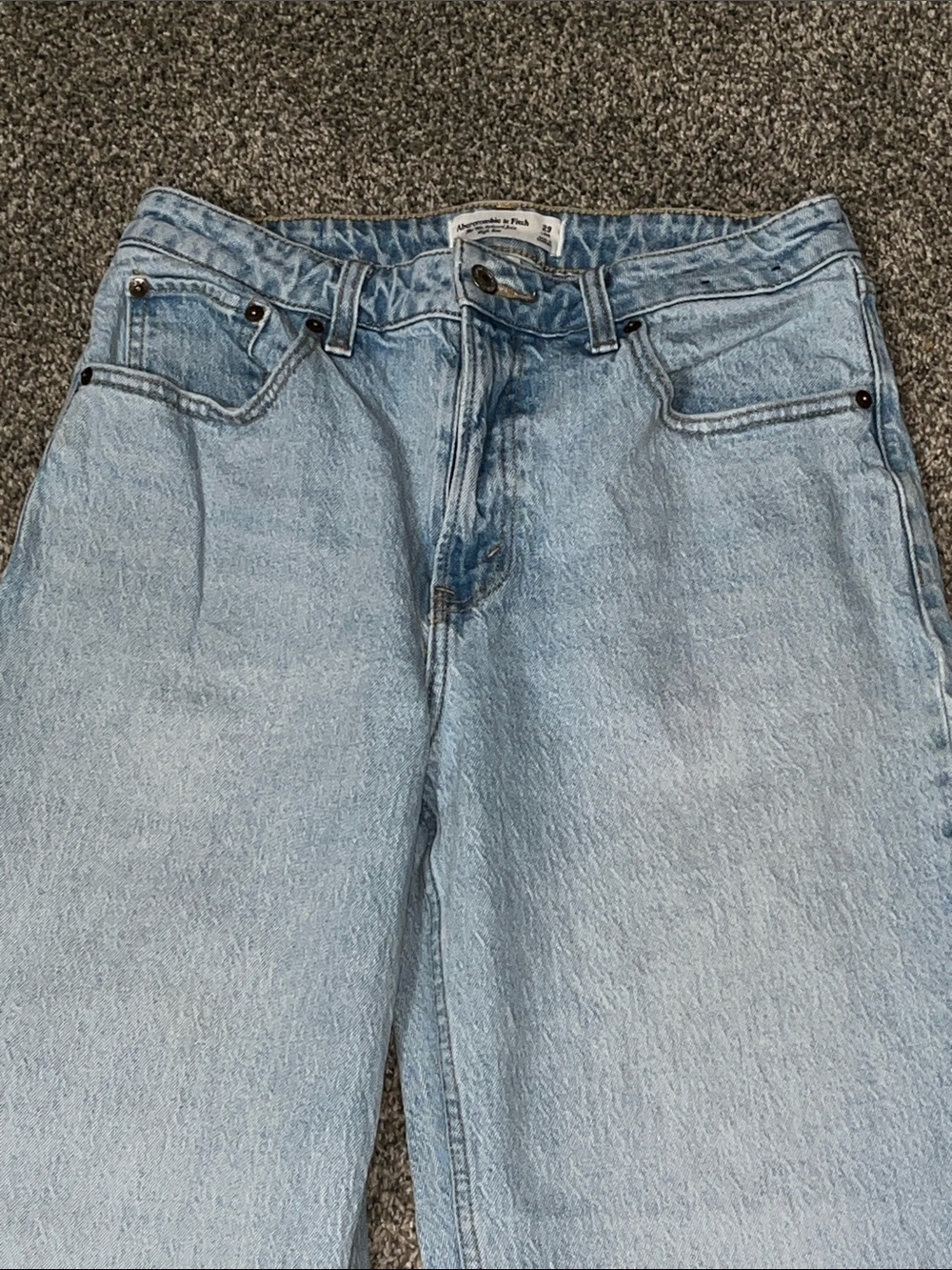 Abercrombie & Fitch The 90’s Relaxed Jean High Rise Curve Love 29 Long - Picture 8 of 12